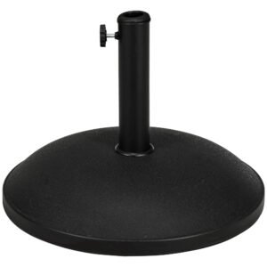 Baza pentru Umbrela Outsunny, pentru Stalpi cu Φ35mm, Φ38mm, Φ48mm Negru | Aosom Romania