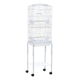 Colivie pentru pasari PawHut, 46.5x36x157cm, alb | Aosom Romania