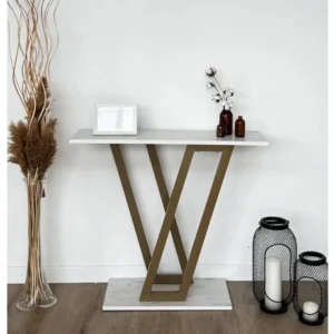 Consola in stil industrial alb 110X80X30 cm