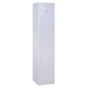 Dulapior Haine din Otel 4 Rafturi 2 Usi cu Inchidere de Siguranta, Gri, 38x46x180cm Vinsetto | Aosom Romania