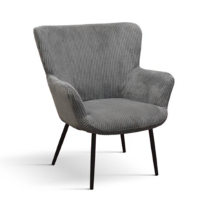Fotoliu Cielo, structura metalica, Catifea Reiata - GRI INCHIS