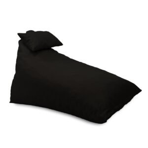 Fotoliu puf, Pufrelax Kudos, perna inclusa, Material Impermeabil - Negru