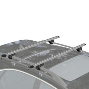 HOMCOM Bare transversale auto 135 cm, portbagaj blocabil cu 2 chei, compatibile cu șine laterale de 120 cm, argintie | Aosom Romania