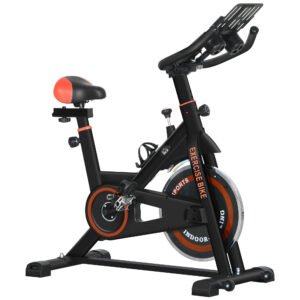 HOMCOM Bicicletă Fitness Volant Reglabil Alb | Aosom Romania