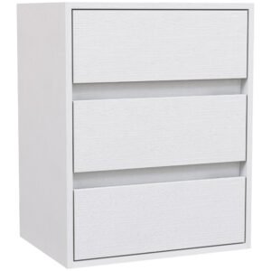 HOMCOM Comodă Modernă pentru Dormitor cu 3 Sertare, 40x30x50,5 cm, Alb | Aosom Romania