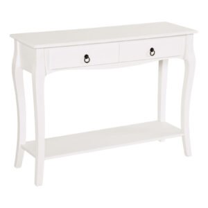 HOMCOM Consolă pentru Hol cu Raft Depozitare și Design Modern, 100x33x75 cm, Alb | Aosom Romania