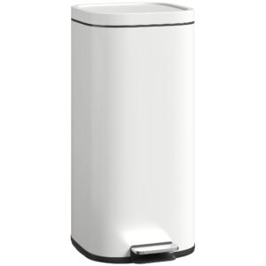 HOMCOM Coș de gunoi pentru bucătărie 30 L, cu pedală și capac, funcție soft-close și menținere deschisă pentru bucătărie, acasă | Aosom Romania