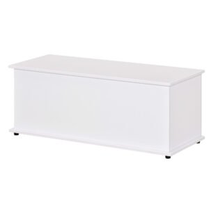 HOMCOM Cutie de depozitare multifunctionala din PAL cu capac care se deschide, pentru camera si intrare, 100x40x40cm, alb | Aosom Romania