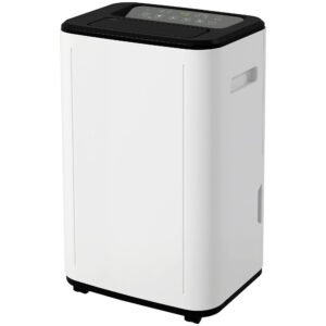 HOMCOM Dezumidificator Electric Rezervor Apă 6 L 20L/zi cu 3 Moduri 2 Trepte Temporizator 33,5x26x53 cm Alb | Aosom Romania