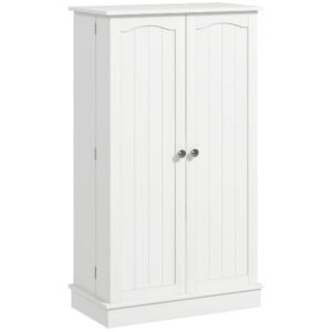 HOMCOM Dulap de bucătărie modern cu 12 rafturi pentru condimente pe uși, rafturi reglabile, 2 uși, 60x30x104 cm, alb | Aosom Romania