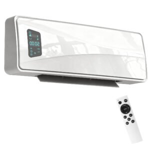 HOMCOM Încălzitor de Perete 2000 W cu 3 Moduri și Telecomandă, Alb | Aosom Romania