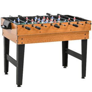 HOMCOM Masă de Joc 4 în 1 cu Fotbal de Masă, Biliard, Ping-Pong și Air Hockey, Vârstă 6+ Ani, 107x61x84,5 cm, Multicolor | Aosom Romania