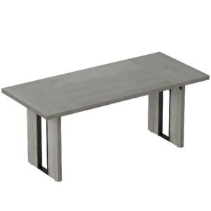 HOMCOM Masă de bucătărie în stil industrial pentru maxim 8 persoane Gri | Aosom Romania