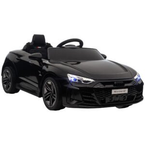 HOMCOM Mașină Electrică pentru Copii 3-5 Ani, Audi Neagră, Jucărie Interactivă cu Baterie pentru Copii | Aosom Romania