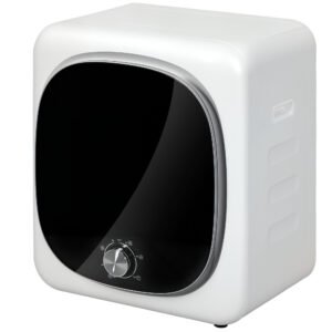 HOMCOM Mini Uscător de Rufe Portabil 4 kg, 5 Programe, 800W, Încărcare Frontală, Tambur Inox, pentru Acasă, Alb | Aosom Romania