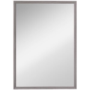 HOMCOM Oglindă de perete, 50 x 70 cm, cadru cu aspect lemn, montare simplă, incl. șuruburi | Aosom Romania