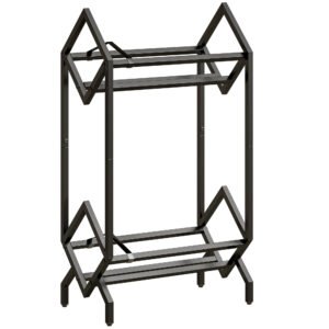 HOMCOM Organizator CD-uri pentru 50 CD-uri, Organizator Viniluri 2 Niveluri din Metal pentru DVD-uri, Cărți, Albume, Negru | Aosom Romania