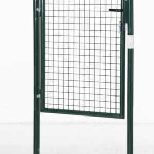 HOMCOM Poartă de Grădină Metalică Verde, cu Sistem de Încuiere și 3 Chei, 97x150cm | Aosom Romania