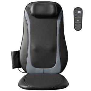HOMCOM Scaun de Masaj cu Încălzire, Shiatsu și Frământare pentru Spate, Vibrație pentru Șolduri și Coapse, Negru | Aosom Romania