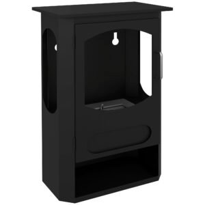 HOMCOM Șemineu pe Bioetanol Autoportant, Bioșemineu cu Arzător de 1,2L pentru 3 Ore Durată de Ardere, 43x25x68 cm, Negru | Aosom Romania