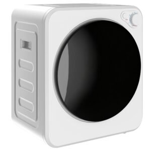 HOMCOM Uscător portabil de rufe 4 kg, încărcare frontală, 2 trepte de putere 800 W/400 W, 240 V, compact pentru apartament, rulote și casă, alb | Aosom Romania