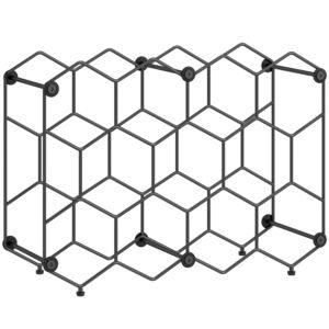 HOMCOM suport sticle masă metal | Aosom Romania
