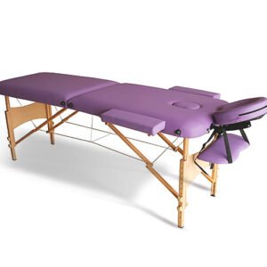 HomCom Lettino da Massaggio Fisioterapia Pieghevole con 2 Zone 182 x 60cm Viola