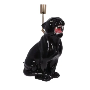 Lampa ceramica Leopard Negru h 45 cm