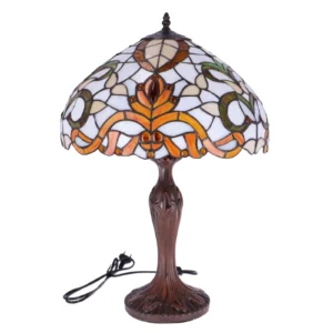 Lampa de masa Tiffany Geometry h 62 cm, abajur 40 cm