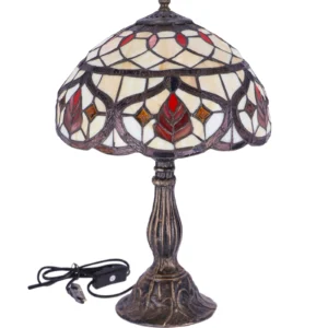 Lampa de masa Tiffany Leaf h 45 cm ,abajur 30 cm