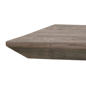 MASA GLASS - BLAT LEMN MASIV CU PICIOR STICLA SECURIZATA - GRI CIMENT - 160 cm / 90 cm / h 77