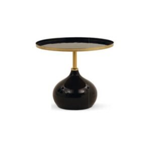 Masuta cafea Noir Eclipse metalica Ø 60 cm/ h 55 cm