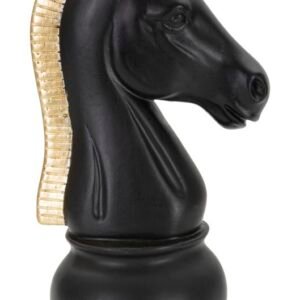Mauro Ferretti Sculptura Cal Negru Si Aurii cm 10,5X8,5X19 | Aosom Romania