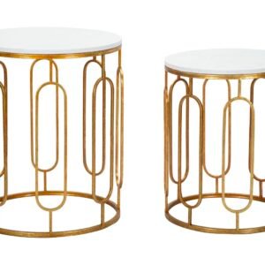 Mauro Ferretti Set 2 Mese De Sufragerie cm Ø 46X55-39X48 | Aosom Romania