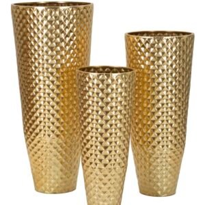 Mauro Ferretti Suport Vaze Glasy, Set 3 Bucăți, Dimensiuni: cm Ø 48X110-40X93-33X77 | Aosom Romania