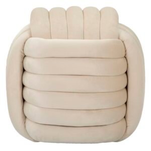 Mauro Ferretti Taburet Crem cm 45X45X45 | Aosom Romania