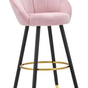 Mauro Ferretti Taburet De Bar Praga Roz Cm 55X56X104