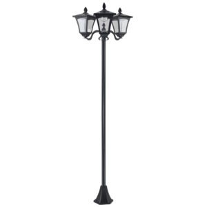 Outsunny Felinar de Grădină Led cu Energie Solară, Lampa solara gradina,51.5 × 47 × 182.5cm, Negru | Aosom Romania