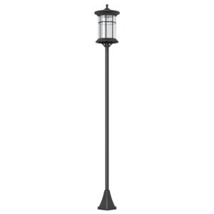 Outsunny Lampă Solară, Lumină Stradală în Aer Liber, Impermeabil  pentru Terasă, Grădină, Curte, Cale, 23.5x23.5x184 cm, Alb | Aosom Romania