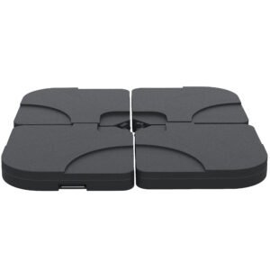 Outsunny Set de 4 Baze Umbrelă de Grădină din Plastic Rezistent la Apă 50x50x7.5cm pentru Stabilitate | Aosom Romania