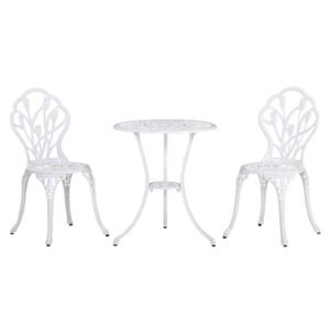 Outsunny Set de Gradina 3 Piese din Aluminiu cu 2 Scaune