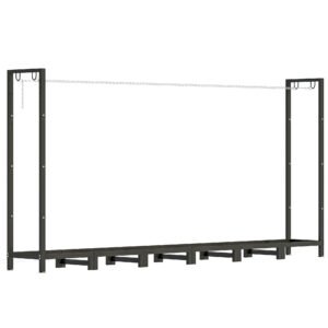 Outsunny Suport de Lemne din Metal 0.8m³ cu Preș Impermeabil și Lanțuri 235x31x116cm | Aosom Romania
