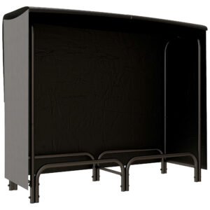 Outsunny Suport pentru Lemne din Metal cu Rastel Reglabil, Geantă de Pânză și Husă Impermeabilă, 120x36x99 cm, Negru | Aosom Romania
