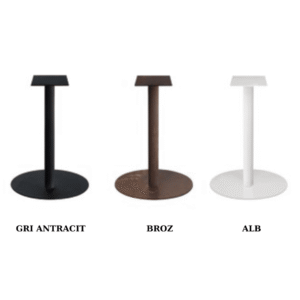 PICIOR MASA METALIC ROTUND- HORECA- - GRI ANTRACIT - H 105 CM