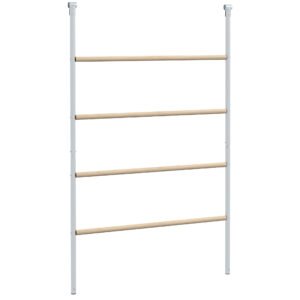 PawHut Suport pentru Găini pe 4 Niveluri, Posatoiu din Lemn și Oțel Galvanizat, Scară pentru Coteț, 4-6 Găini, 140x86x2,5 cm, Lemn Natural | Aosom Romania