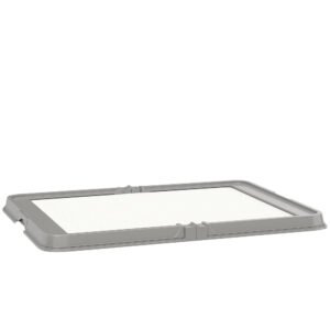 PawHut Toaletă pliabilă pentru câini 86x62 cm Tavă sanitară Câini Dresaj 3 absorbante Picioare antiderapante Gri | Aosom Romania