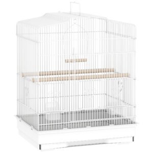 PawHut cusca pentru pasari, 46.5x35.5x92cm, alb | Aosom Romania