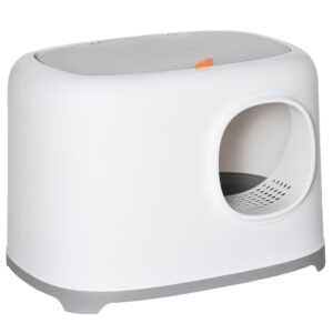 PawHut litiera pentru pisici cu lopatica si capac, 55x40x39cm | Aosom Romania