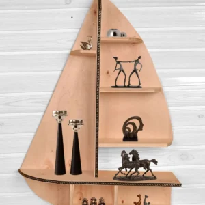 Raft de perete Sailor Homs 72 X 52 X 18, lemn stratificat natur