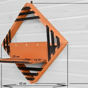 Raft de perete lemn stratificat Epsilon Homs 42 x 42 x 12 cm, maro